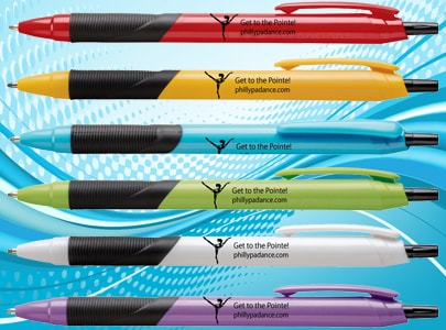 Custom Pad Printed Philadelphia colorful pens